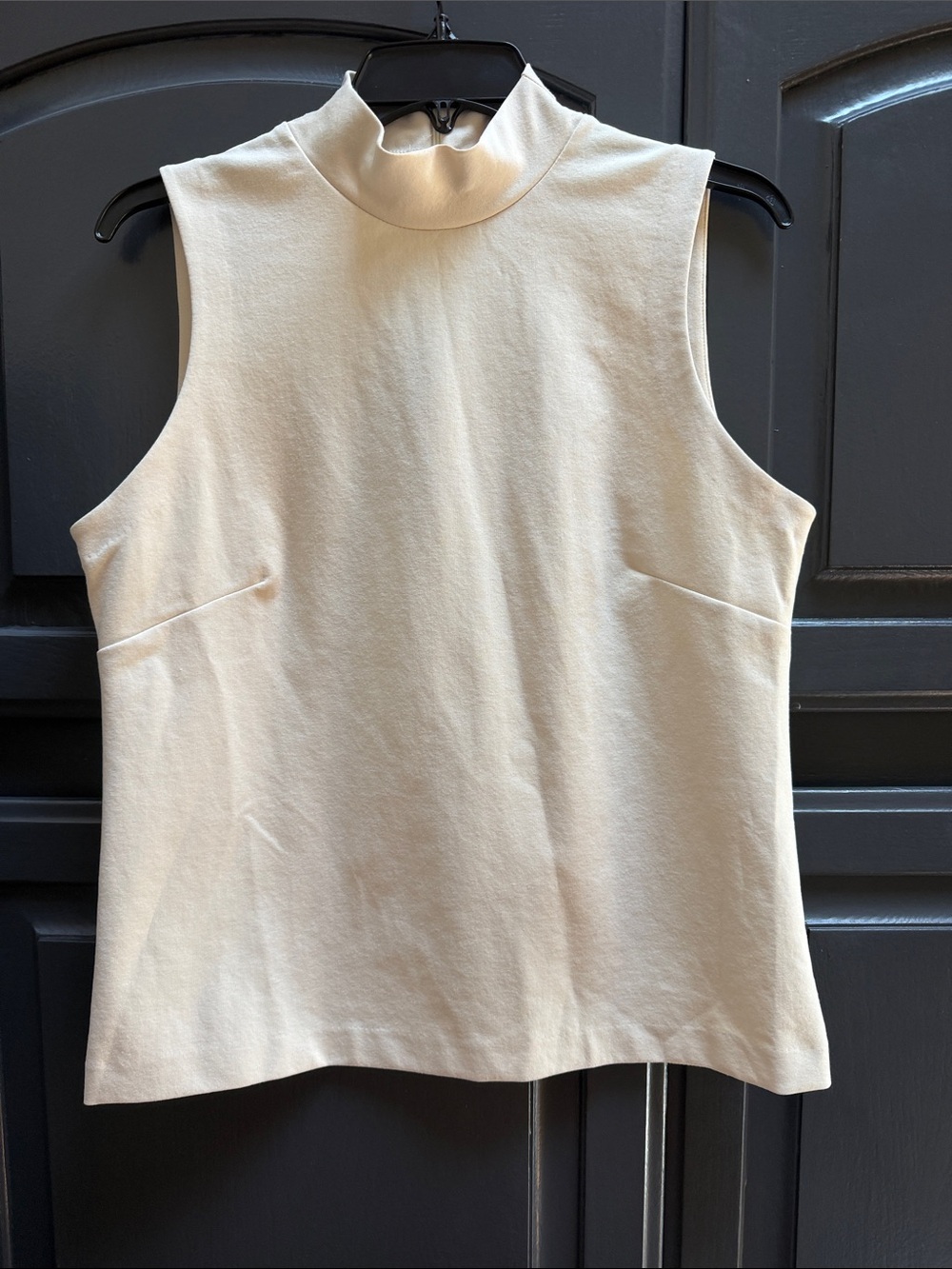 J.Crew 365 Sleeveless Mock Neck Top – Size M cream ecru white beige